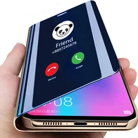 clear view smart mirror flip case for oneplus 8 pro 7t pro luxury case for oneplus nord onepus 8t 7t pro 6t 6 cover