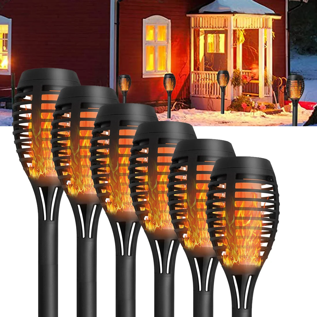 

Garden Solar Led Light Outdoor Decoration Flickering Dancing Flame Torch Waterproof Landscape Lawn Lamp Path Street Lighting