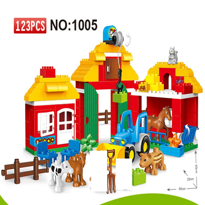 

2019 Compatible Duplo Big Villa Bricks Birthday Christmas Gifts Educational Building Blocks Duplo Toys for Girls Children