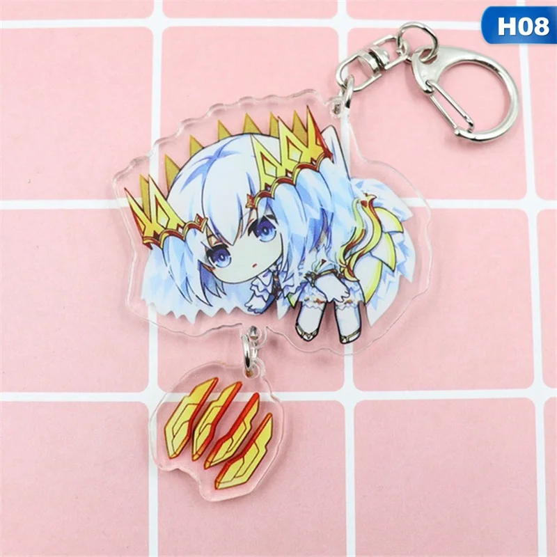 Anime DATE A LIVE Tokisaki Kurumi KeyChain Cosplay Acrylic Key ring Pendant Gift images - 6