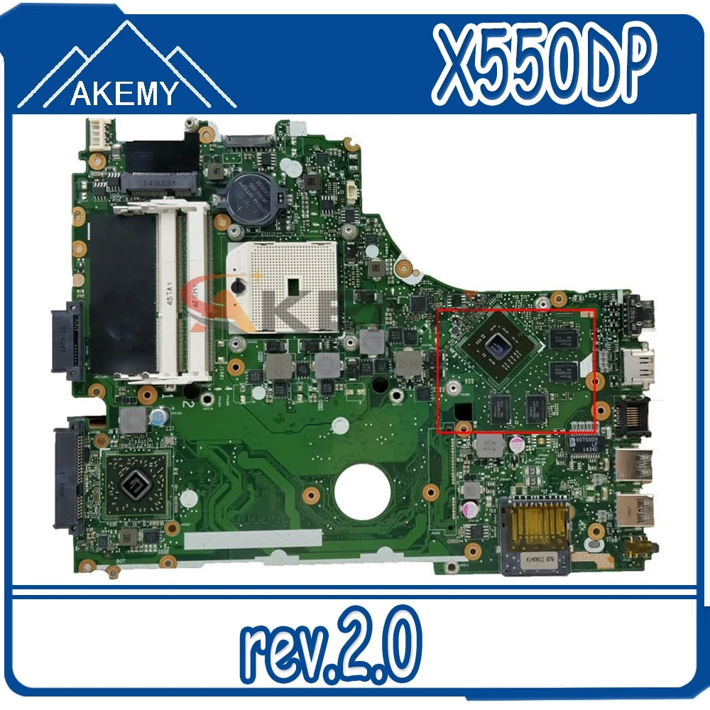 Новая материнская плата Akemy 100% для asus X550DP X750DP Rev.2. 0 90NB01N0 AMD протестирована ok LVDS = 40