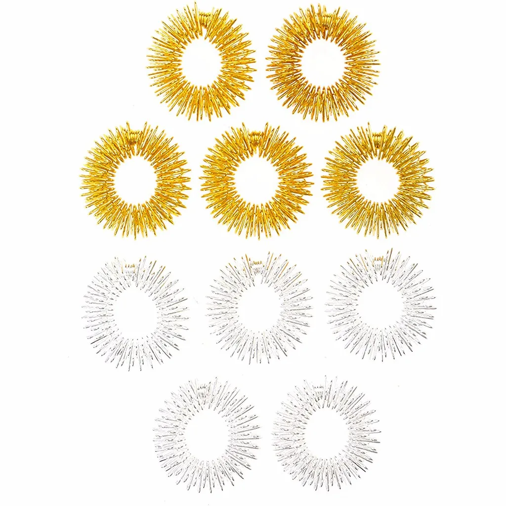 

10 шт., кольцо для акупунктурного массажа пальцев