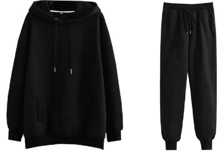 

Autumn Winter Tracksuit Women Two Piece Set Hoodies And Long Pants Suits Solid Color Fleece Hooded Sweatshirts Casual Outfits