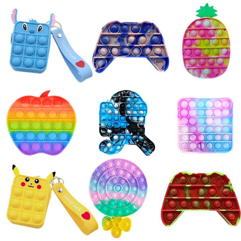 

Push Pops System Its Bubble Hot Air Balloon Car Color Fidget Toys Autism Special Needs Sensory Anti-stress Relief Toy Kids Toys