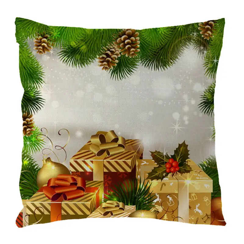 Простой Рождественский орнамент чехол для подушки шар елка колокольчик