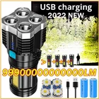 Мощсветильник фонарь, USB-зарядка, мощный светодиодный фонарик, боковой светильник COB, легкий материал, подходит для кемпинга, походов