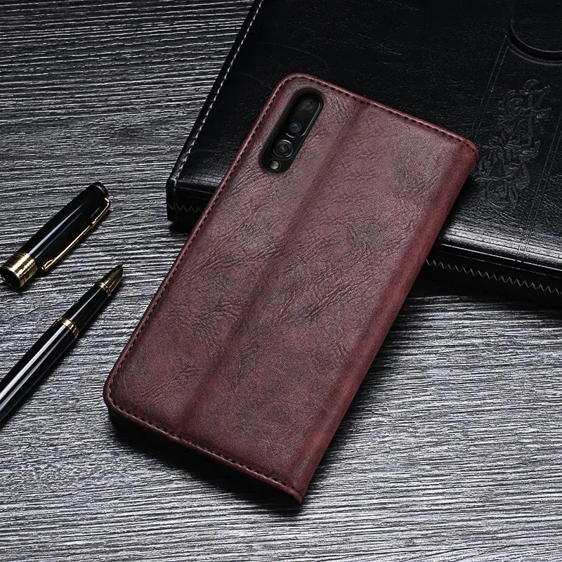 Роскошный кожаный защитный чехол-книжка iTien в стиле ретро для Huawei P30 Pro