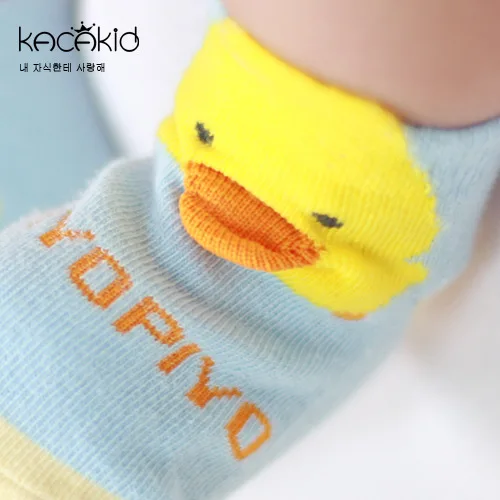 Новые хлопковые детские носки на весну и осень милые Нескользящие для