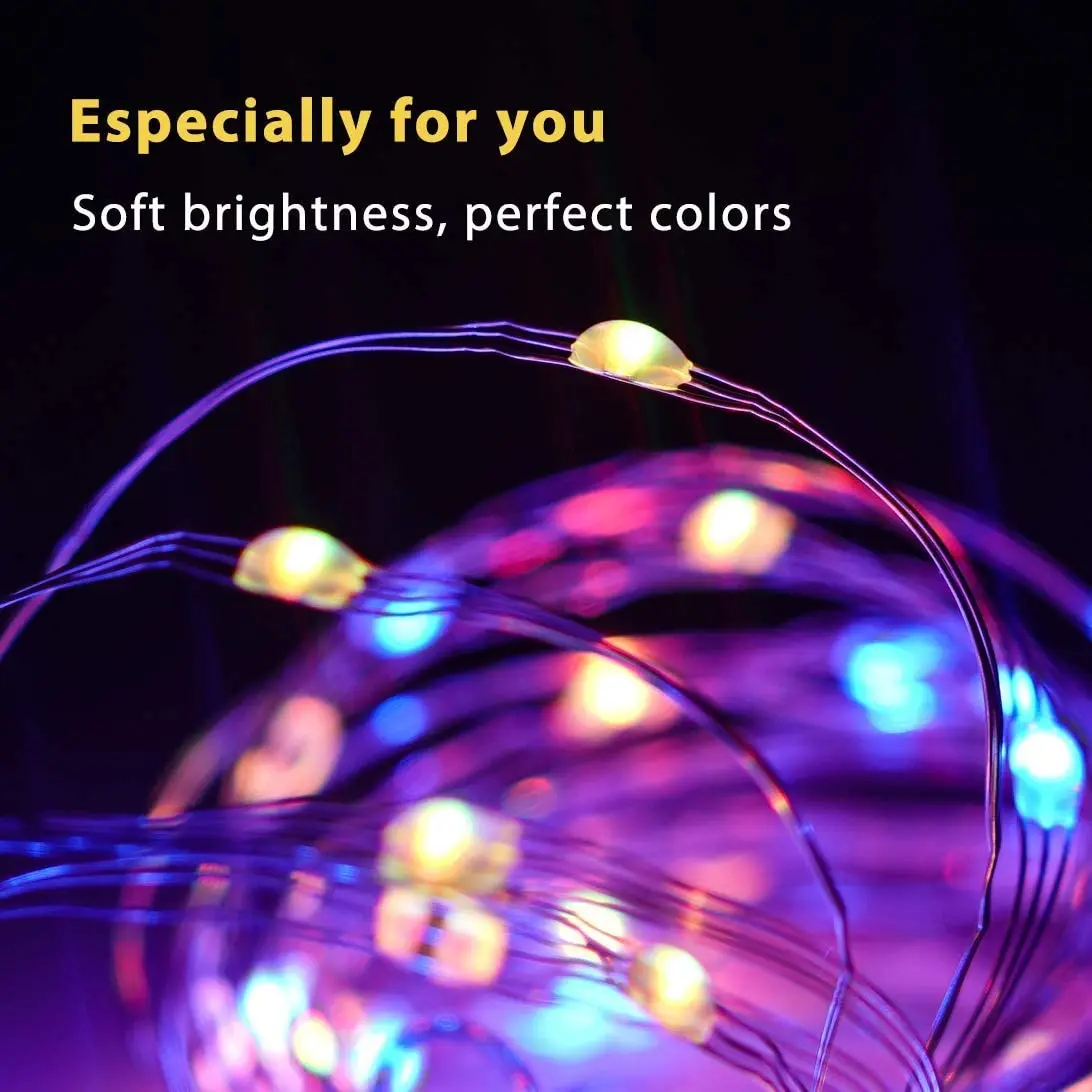 Tuya Smart WiFi 10 м 100 светодиодный фея светильник RGB sk6812 IC USB индивидуально адресуемых