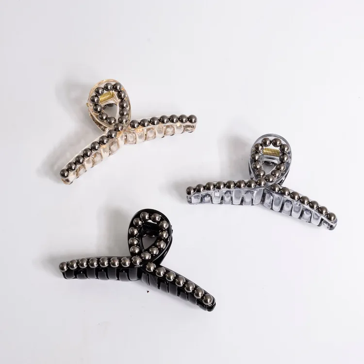 Стразы и жемчужины шпильки заколка для волос жемчуг Краб пластиковый гребень