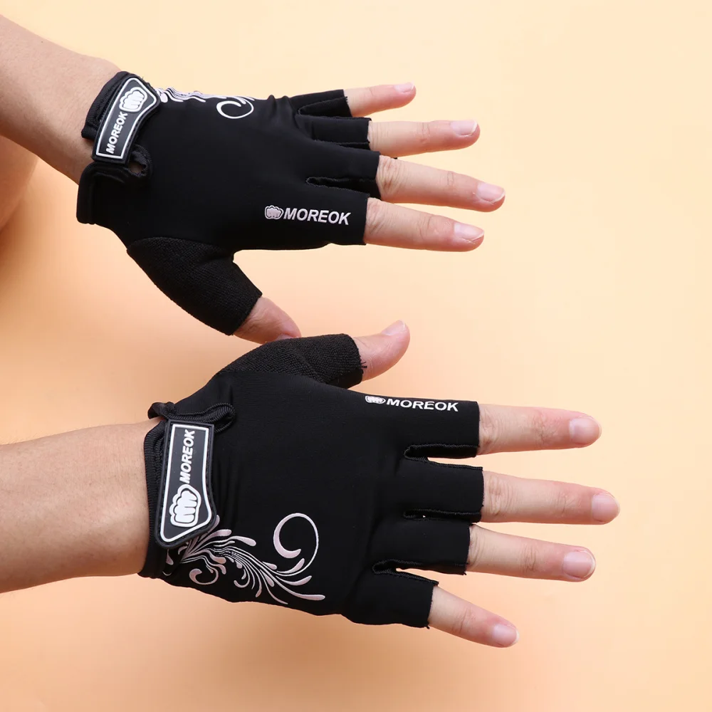 

Fishing Simple Floral Pattern Fingerless Fishing - Size:L (Black)