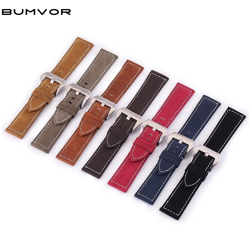 Новинка черный коричневый синий красный ретро матовый кожаный ремешок для часов