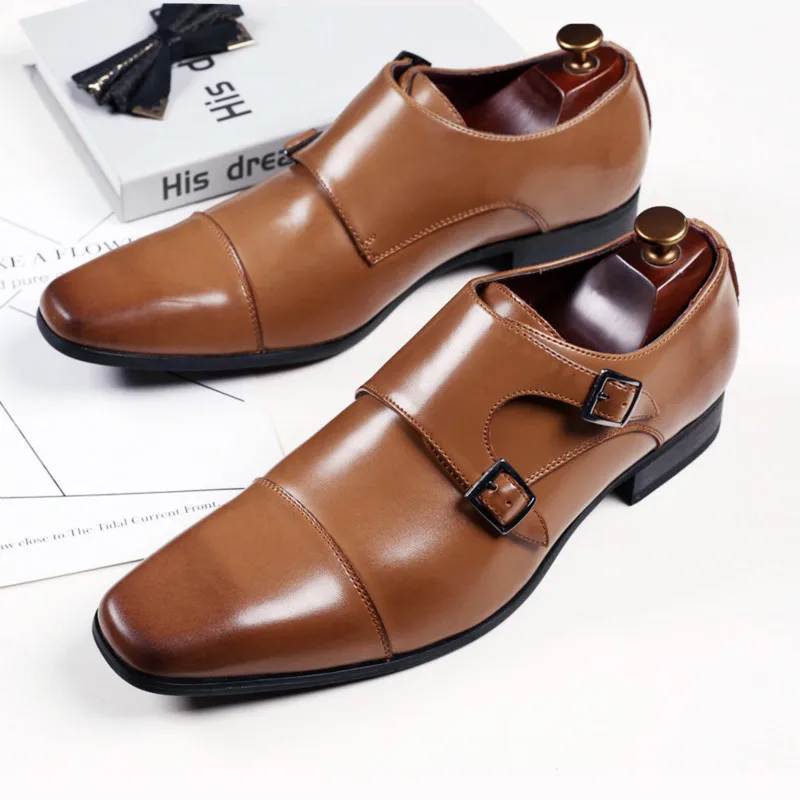 Size39-48 модные туфли с пряжкой Мужские модельные Лоферы обувь для мужчин