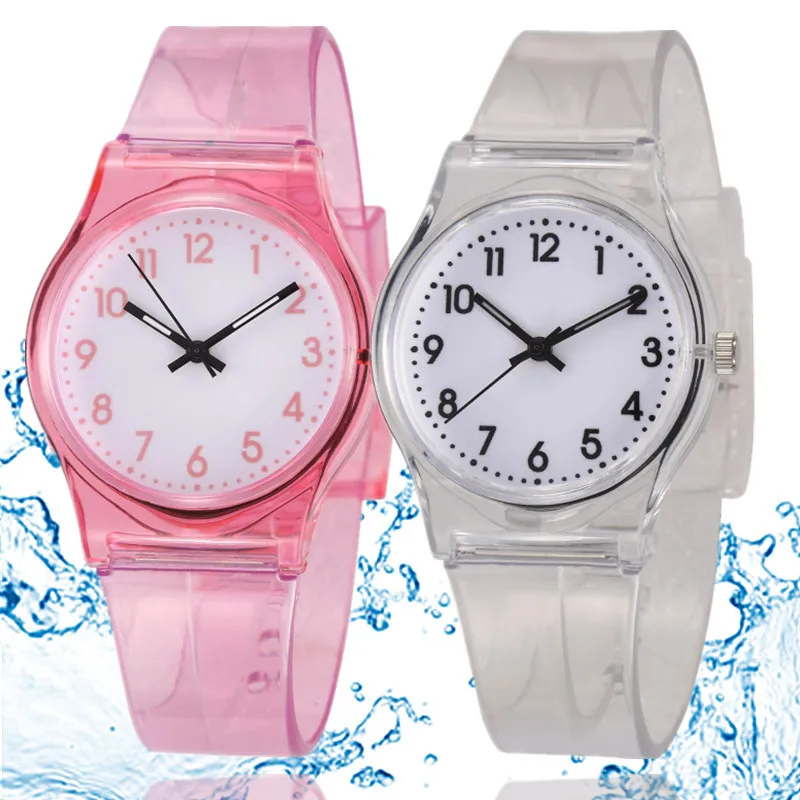 

Children Watch Casual Transparent Watches Jelly Kids Boys Girls Wristwatch 30M Waterproof Student Clock relogio montre enfant