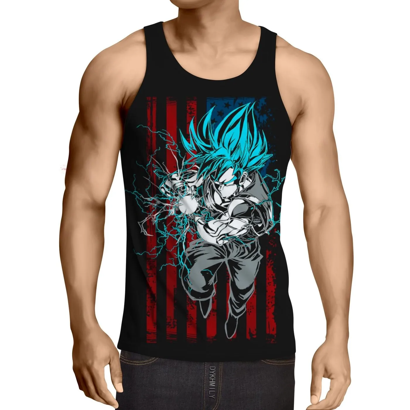 

3d Vest Men's Hot Sale Printed Sleeveless T-shirt Fashion All-match Casual Beachwear T-shirt Harajuku Wild Pattern