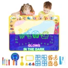 Новое поступление 2021, коврик для рисования водой, светящийся коврик для рисования водой с ручками, светящиеся в темноте игрушки Монтессори, подарки для детей