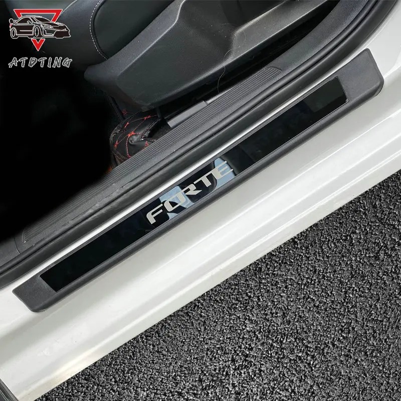 

Автомобильные аксессуары для Kia Forte Накладка на порог из нержавеющей стали дверные пороги педаль стикер для стайлинга автомобиля 2018 2019 2020 2021