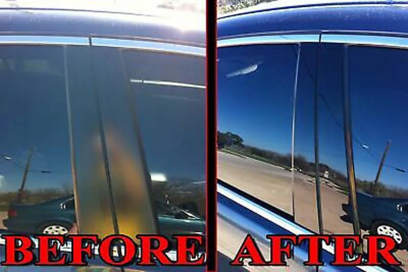 

6 Pcs Center BC Column Stickers ​Mirror Effect Window Pillar Posts Cover Trim For Honda 07-11 Set Door Trim