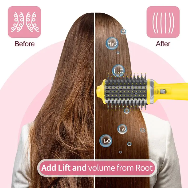 

New 3th One Step Hair Dryer Hot Air Brush Professional Blow Dryer Comb Curling Iron Hair Straightener Brush Hair Styling Tool