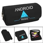 Чехол-карандаш из аниме Детройт стать человеком, черная мультяшная косметичка для макияжа, студенческие канцелярские принадлежности, многофункциональные флип-сумки