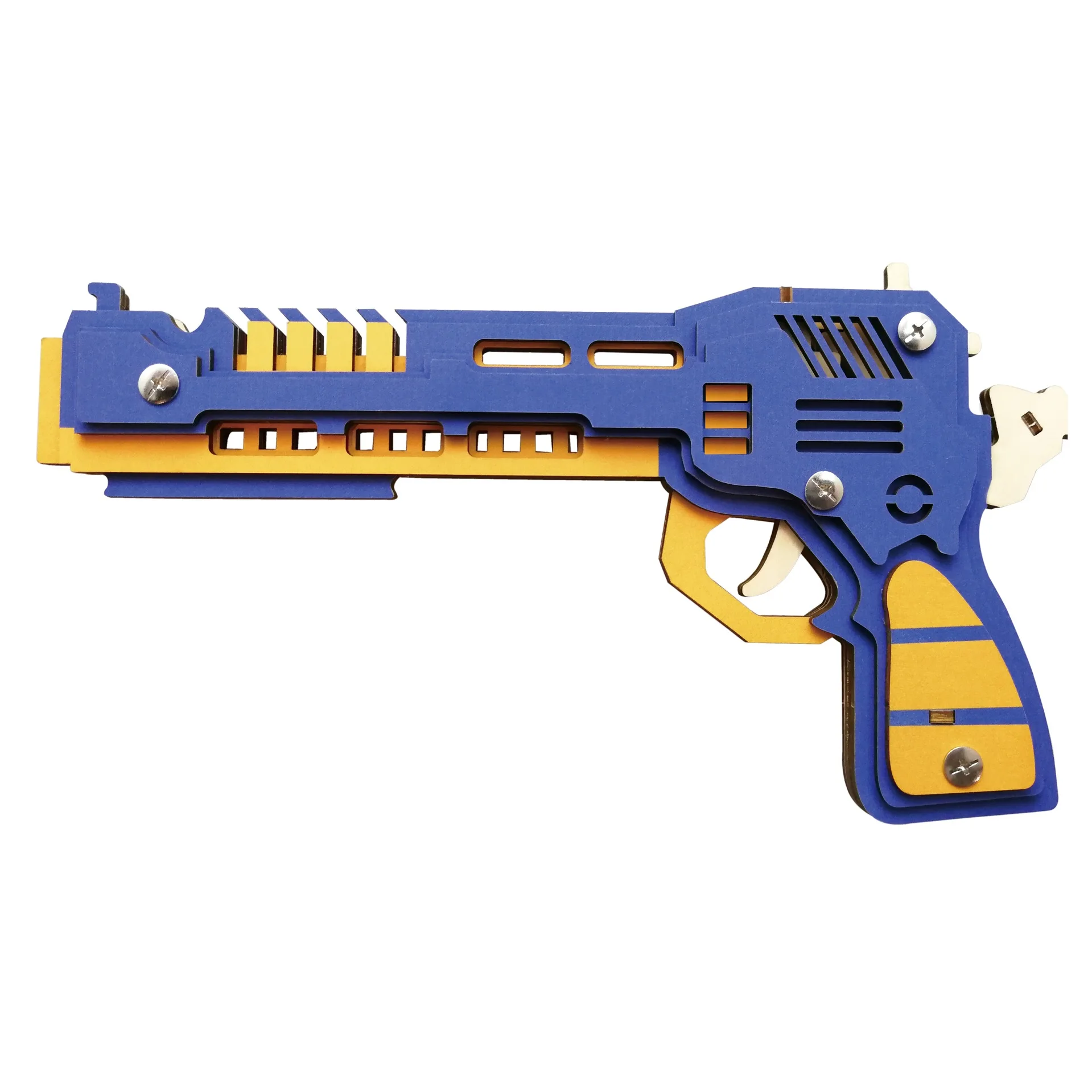 Наборы деревянных моделей пистолет войны волчий с резиновой лентой 3D