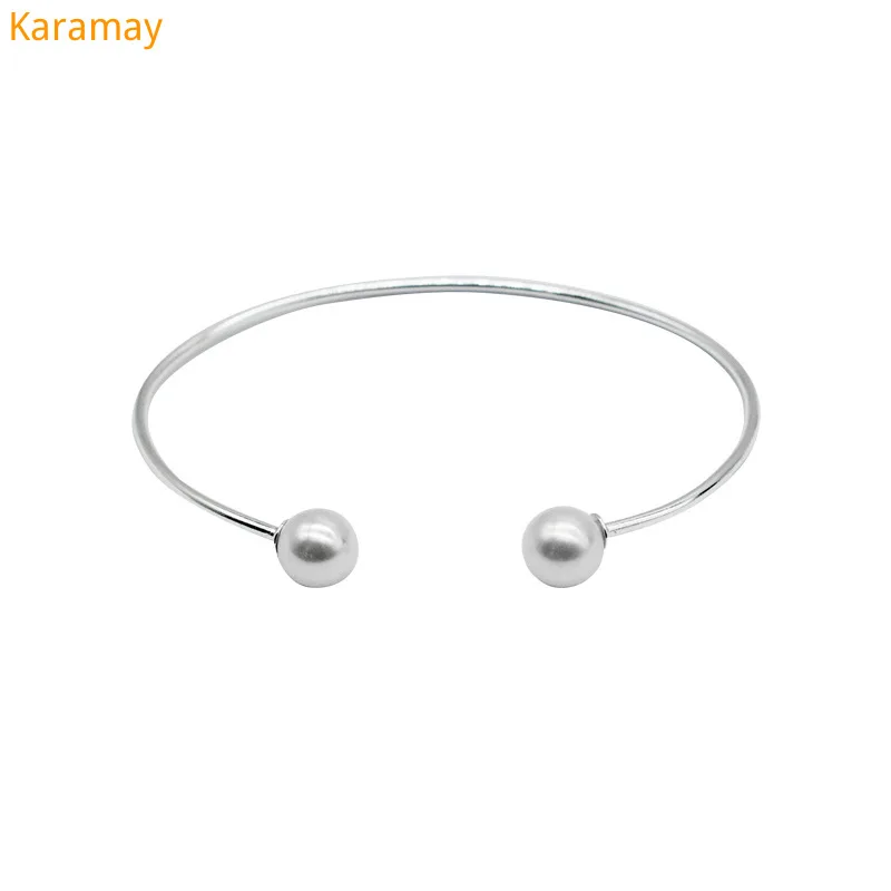 

S925 Sterling Silver Pearl Line Bracelet Korean chic temperament extremely simple style girl fashion hand jewelry personality je