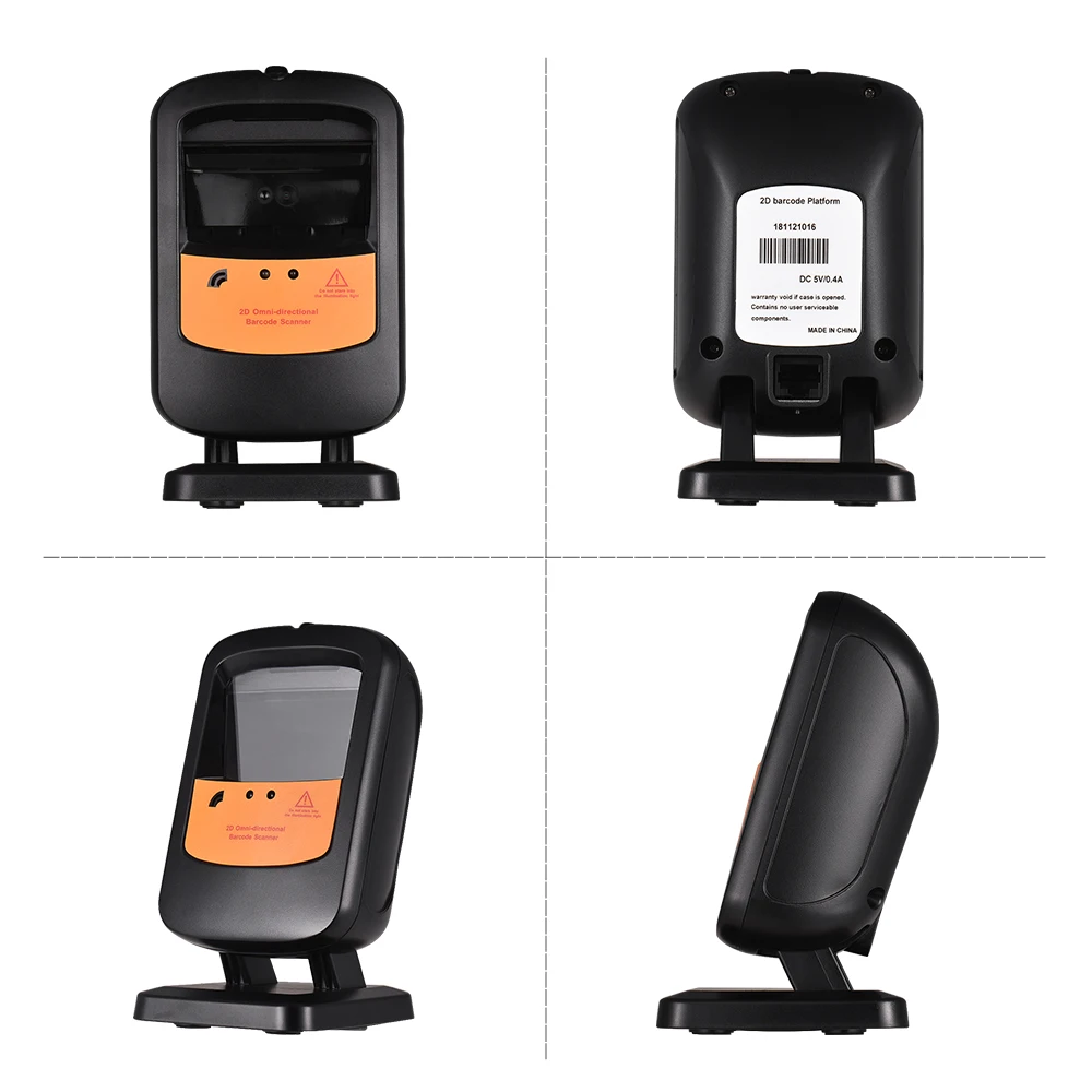 Сканер штрих кода Aibecy 1D/ 2D беспроводной всенаправленный считыватель кодов USB с