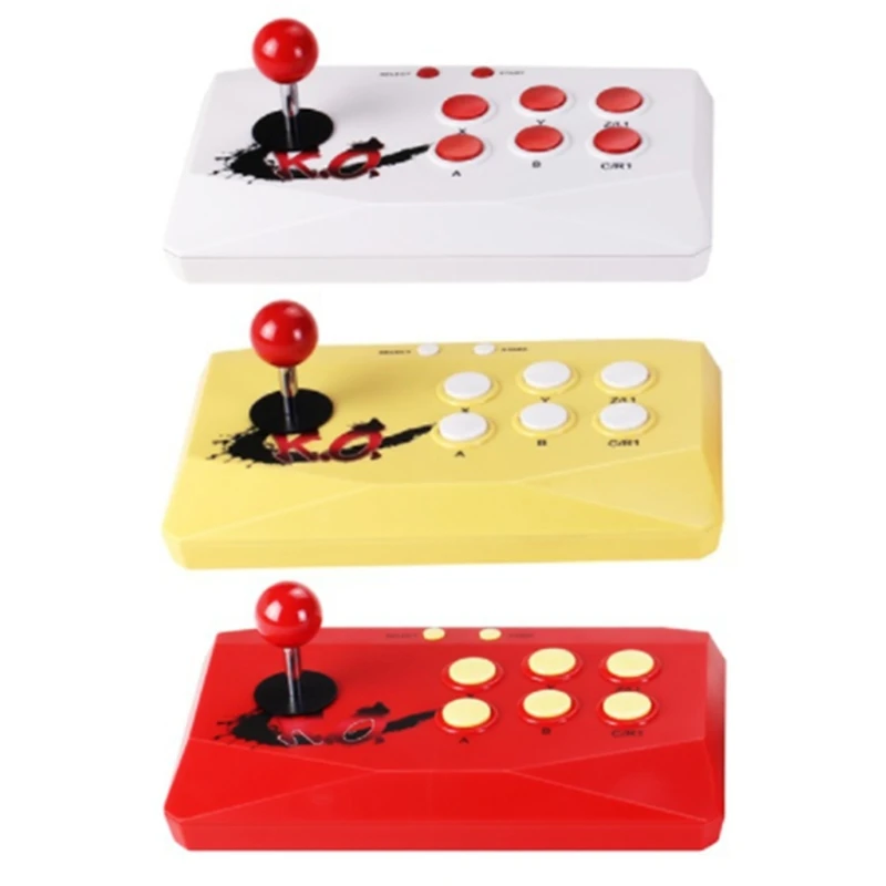 

Arcade Joystick Console 2600 Games Video Game Arcade Fighting Stick for Home Double Players with Adapter USB Cable