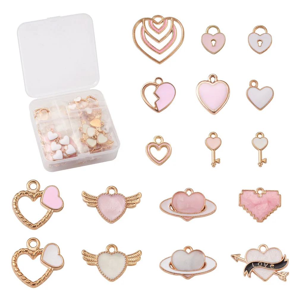 

1 коробка, эмалированные подвески из сплава в виде банта для изготовления ювелирных изделий, браслетов, ожерелий, сережек, декоративные аксе...