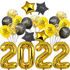 Фольгированные воздушные шары с надписью Happy New YearMerry Christmas, украшение для дома, 2022, декоративный комплект, новогодние и вечерние праздники, 16 дюймов, 2022
