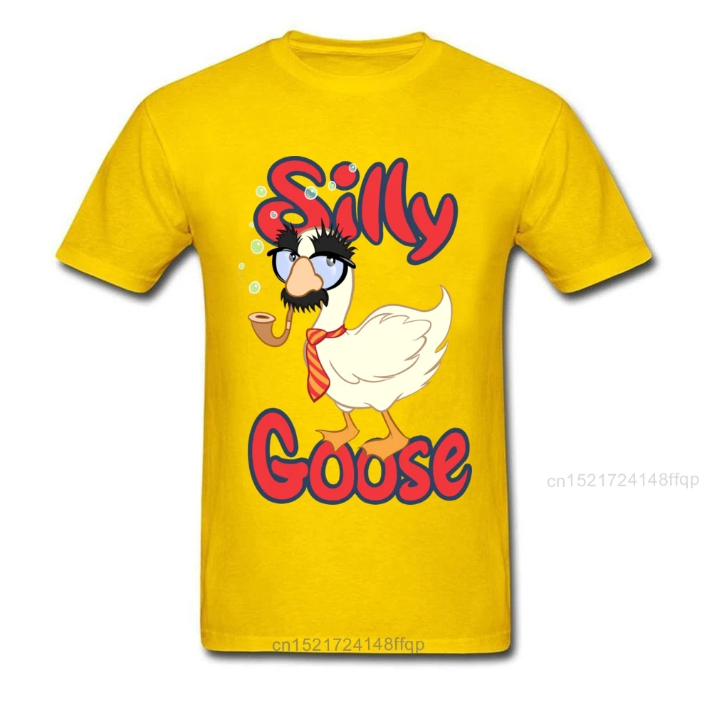 Мужская забавная футболка с надписью Silly Goose футболки рисунком из мультфильма