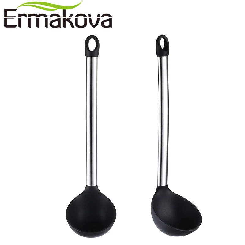 ERMAKOVA силиконовая паста вилка Тернер шпатель ковш кухонная Ложка Ручка из