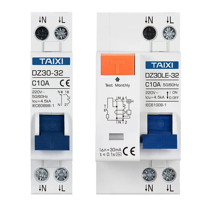 TAIXI TPNL DPN DPNL DZ30 MCB мини автоматический выключатель 1P + N полюс AC 220 В 6A 10A 16A 20A 32A