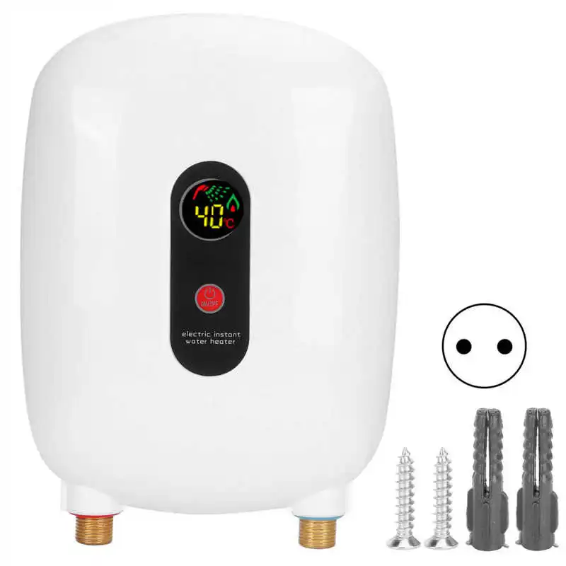 Mini Hot Water Heater Electric Fixed Frequency Water Heating Appliance for Bathroom Shower Household Water Heater