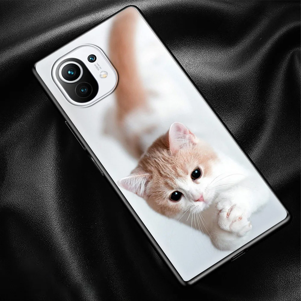 

Cute Cat Silicone Soft Coque for Xiaomi Mi Poco X3 NFC M3 10S 10T 9T 9 Lite Note 10 Pro 5G 11 CC9 Phone Case Shell