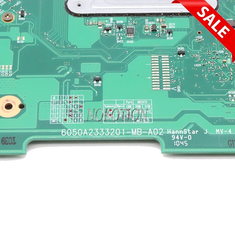NOKOTION V000218060 1310A2333209 материнская плата для ноутбука Toshiba Satellite L650D HD4200 DDR3 основная плата процессор Полная проверка