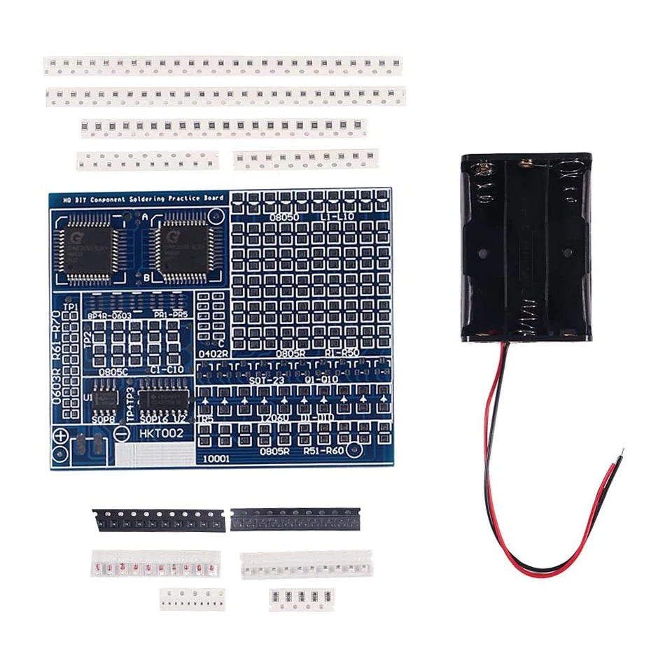 SMD Component Welding Practice Board DIY Soldering Kit Skill Training Board Led Transistor Set