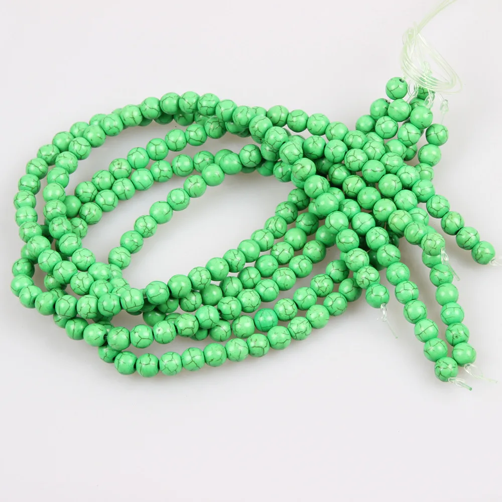 Оптовая продажа бирюзовых круглых бусин из натурального камня 8 мм Круглый