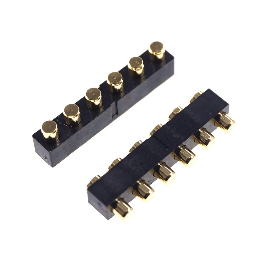 10 шт. Pogo контактный разъем Женский 6 Pin 4 5 мм высота PCB 2 54 Шаг поверхностного