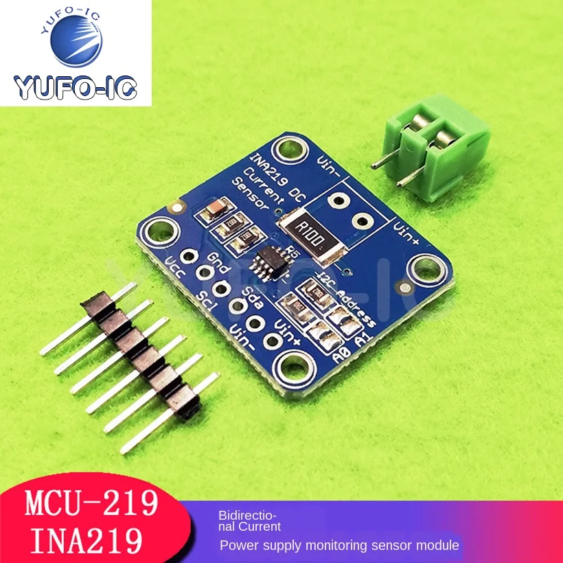 Бесплатная доставка, 1 шт., Φ INA219, Интерфейс I C, модуль датчика мониторинга нулевого дрейфа двунаправленного источника питания