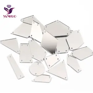 YANRUO смешанные Прозрачные блестящие акриловые зеркальные Стразы для шитья платья ремесла для шитья драгоценных камней искусство Свадебные украшения