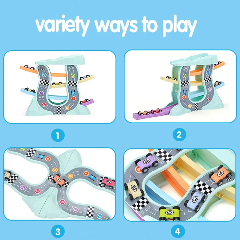 

Racing Car Track Toys Slot Slide Board Track Friction Car Parking Lot Boys Girls Gliding Car Toys for Children Gifts