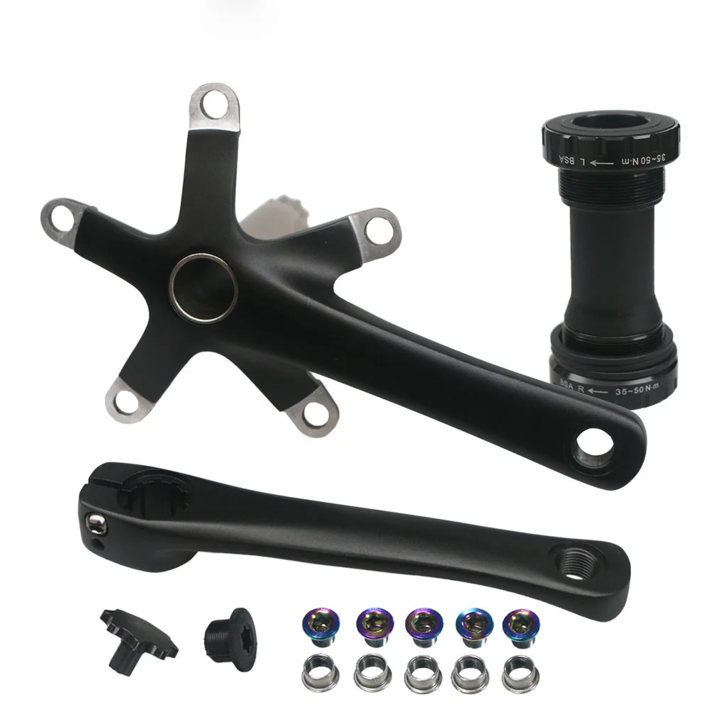 130BCD 44T 152MM 165MM 170MM Road Bike Crankset Bicycle Crank Set Arms Bottom Bracket Part Chainring | Спорт и развлечения