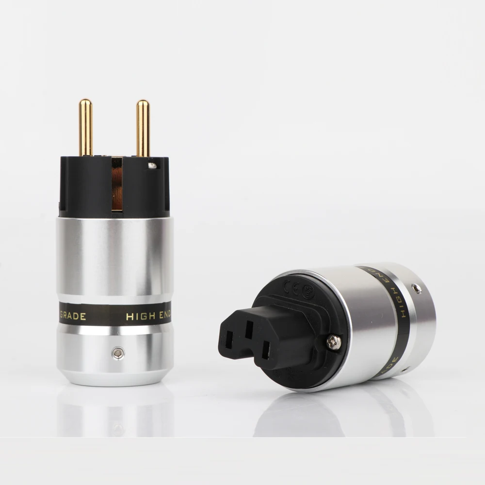 5 пар 24K позолоченные европейские штекеры европейского стандарта Schuko и IEC для Hi Fi