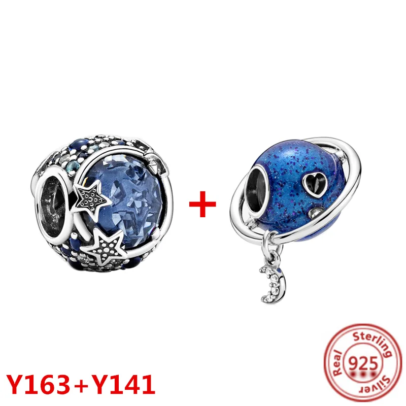 

2Pcs/Lot Boy Girl Star Moon Mom Family Tree 925 Sterling Silver Beads Fit Original Pandora Charm Bracelet DIY Women Fine Jewelry