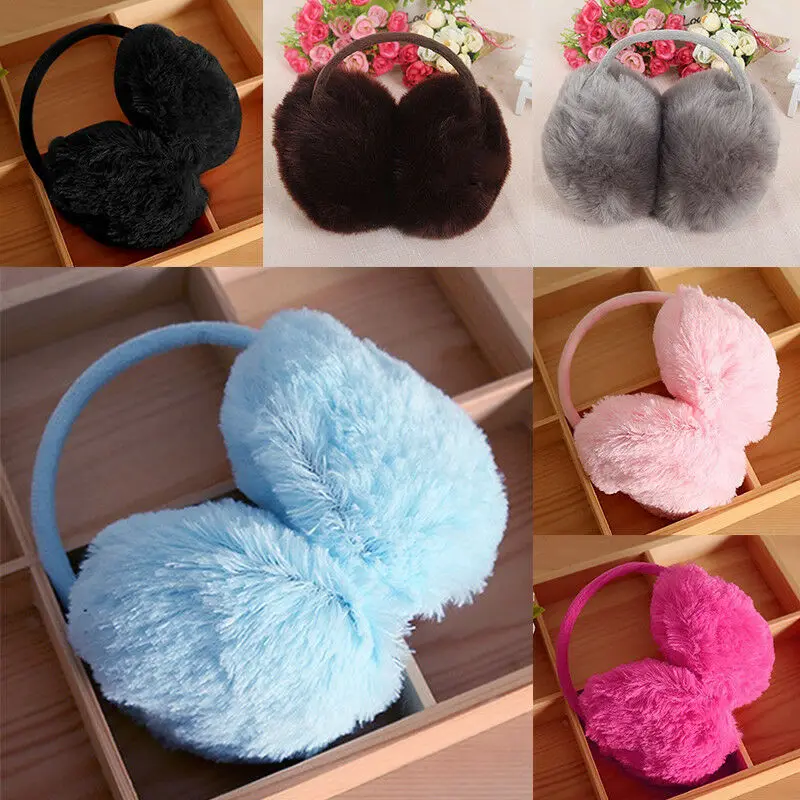 

Winter Warm Ear Muffs Girl Fluffy Earmuffs Women Plush Earmuffs Winter Ear Warmers Solid Color Soft Casual Ear Muffs Earlap