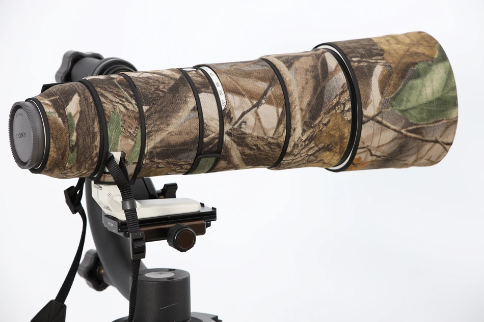 ROLANPRO Nylon wasserdichte Linse Camouflage Regenschutz für Sony FE 200–600 mm F5,6–6,3 G OSS Objektiv Schutzhülle Guns Kleidung – Detail 34