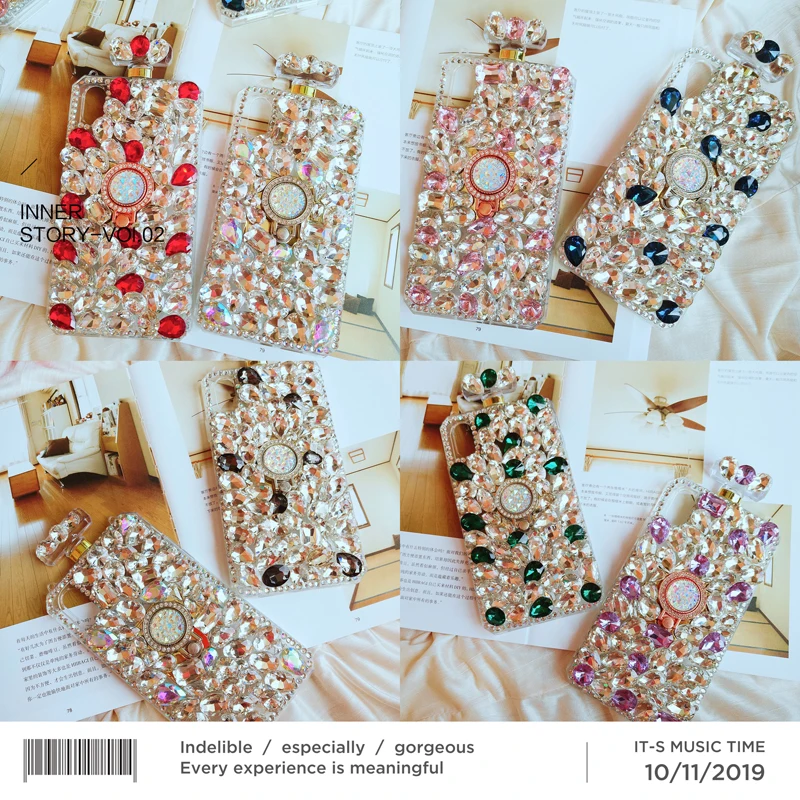 Чехол с бабочкой для флакона духов iphone7/8 plus чехол бриллиантом 12/6S 11Pro подвесной