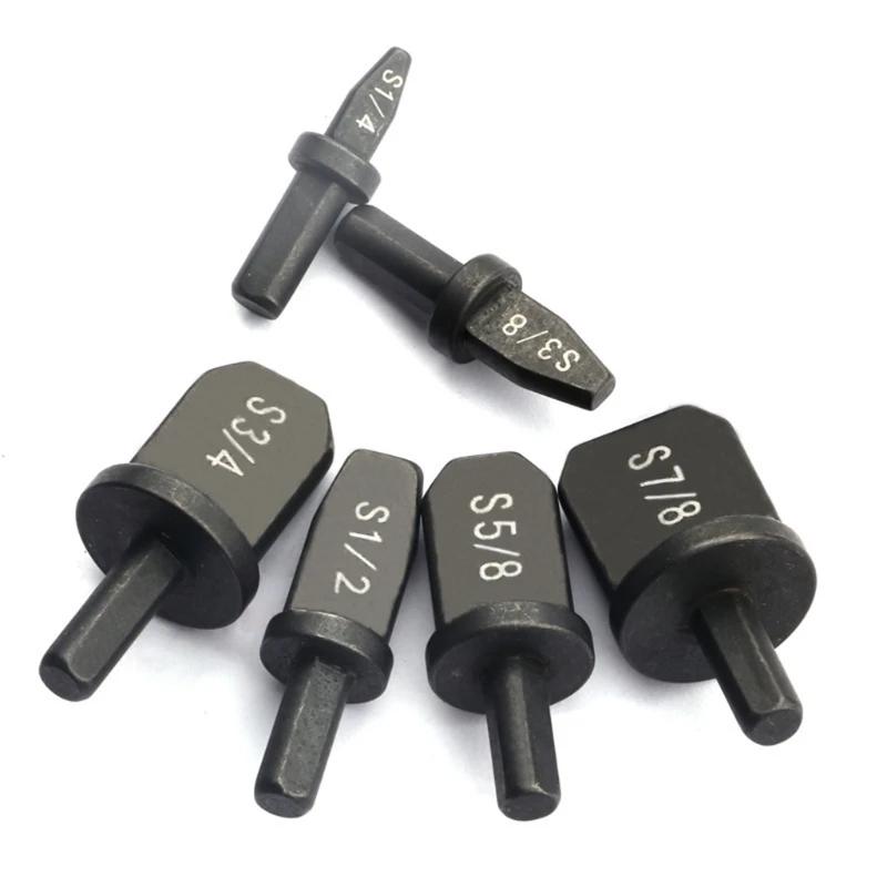 

Swaging Tool Drill Bits, 6 Pieces Portable Bearing Steel Drill Bit Expander, Multifunction Copper Pipe Flaring Tool inch