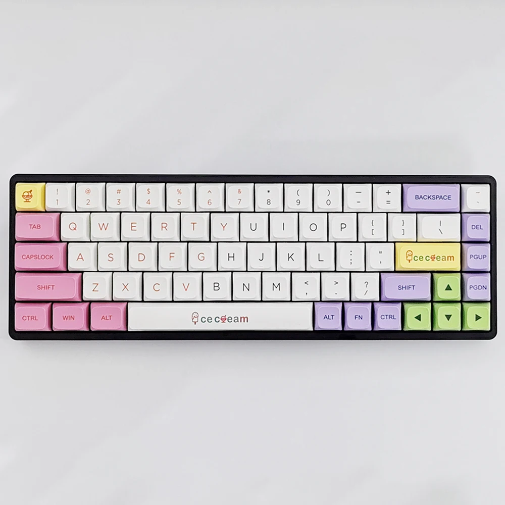 

ICE CREAM Design Keycaps For Cherry Mx Gateron Kailh Box Switch Mechanical Keyboard XDA Profile 139 PBT Japanese English Key Cap